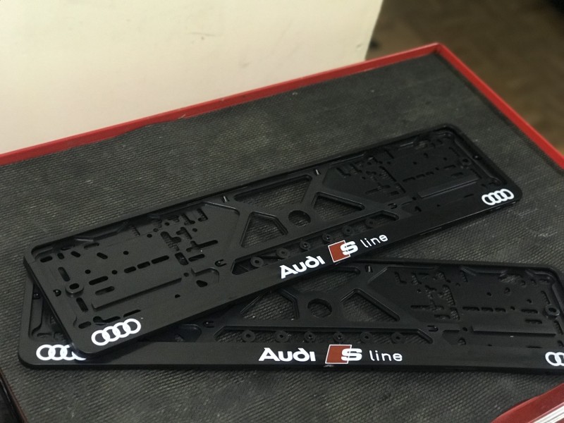 2pcs x Plate number holder -  AUDI S LINE