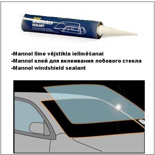 Poliuretan glass glue  - SCT Windshield Sealant, black, 310ml.
