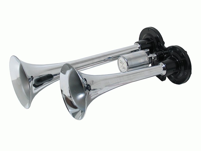 Horn, chrome, 12V