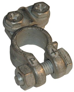 Car battery clamp, (+)