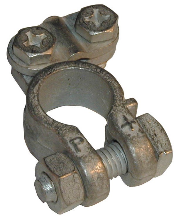 Car battery clamp, (+)