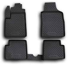 3D Rubber floor mats set Fiat 500 (2007-2014), with edges