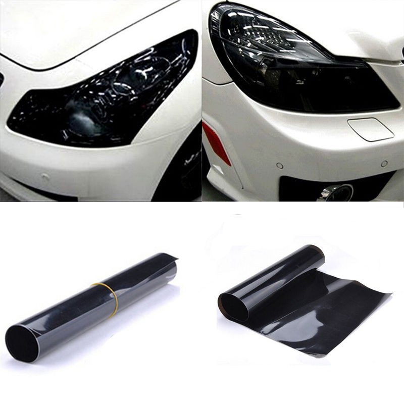 Headlight/Taillight Dark Gloss Black Vinyl Film , 30cmx90cm