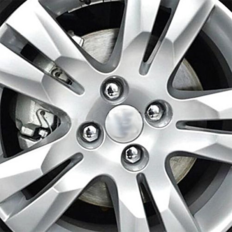 Set Of 19mm HEX Metal Wheel Nut / Bolt Caps Covers In Chrome, 20pcs.