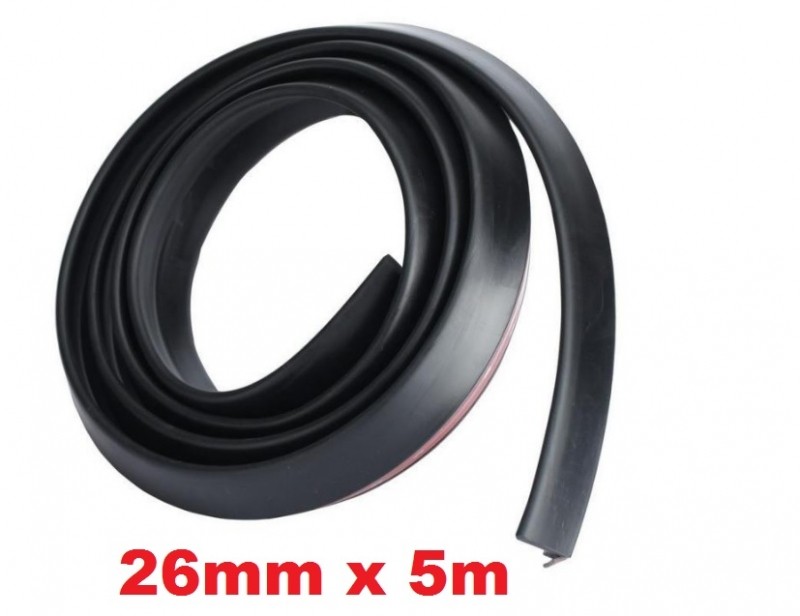 Rubber decor stripe molding (black), 26mm x 5m 