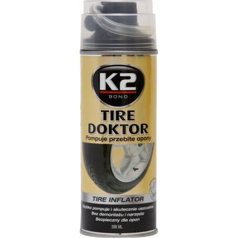 TYRE REPAIR KIT - K2 TIRE DOKTOR, 400ml.