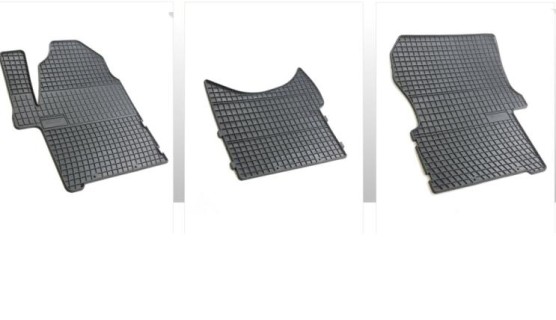 Rubber floor mats set for  Mercedes Sprinter W906 (2006-2013)/VW Crafter (2006-2013)