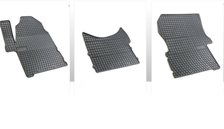 Rubber floor mats set for  Mercedes Sprinter W906 (2006-2013)/VW Crafter (2006-2013)