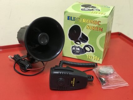 12v car siren horn 3 sounds(police; krak-krak;), with mic with remot control 50W, 12V