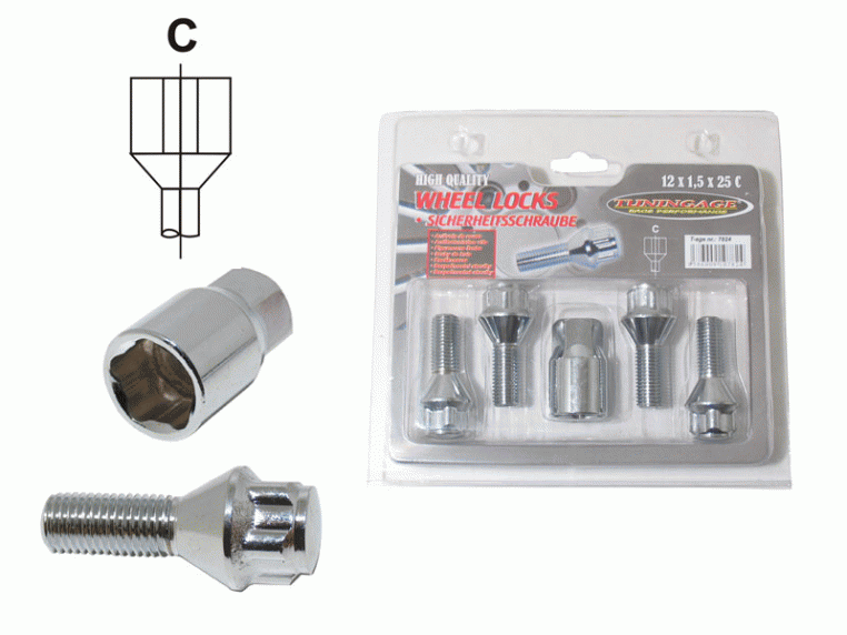 Wheel locks, 12x1.25x25C