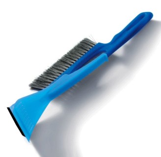 Plastic brush with scrapper, 30cm