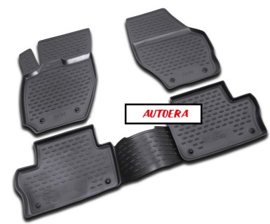 Rubber floor mat set Volvo XC60 (2008-2017) with edges