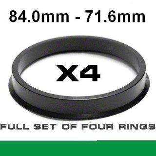 Wheel hub centring ring 84.0mm - 71.6mm