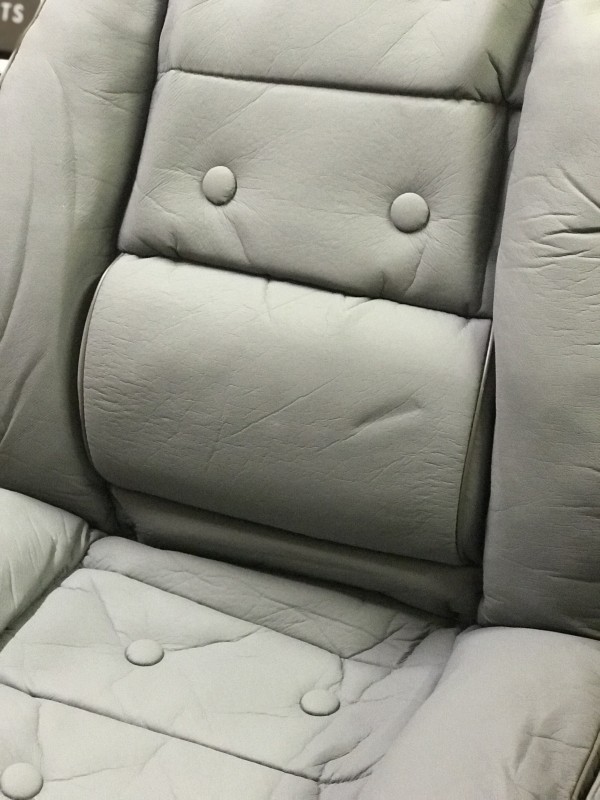 Universal car seat cover set, leather imitation (grey color)