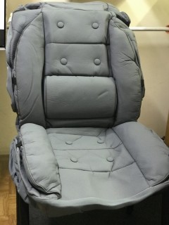 Universal car seat cover set, leather imitation (grey color)