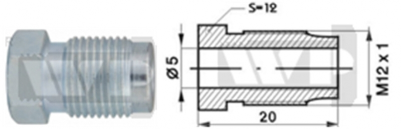 Brake line adapter M12x1mm