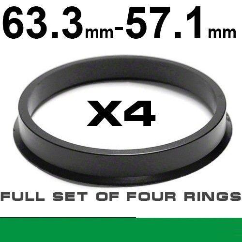 Wheel hub centring ring 63.3mm ->57.0mm