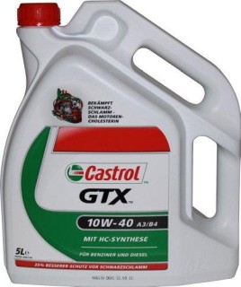 Semi-synthetic motor oil Castrol GTX A3/B4 10W40, 5L